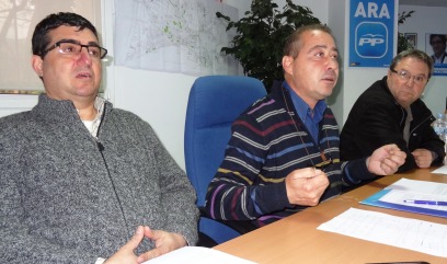 Josep Llambí, Salvador Tordera y Celestino Lillo, hoy durante la rueda de prensa / Foto: JFG