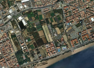 Foto aèria del pla parcial pp1 de Pineda de Mar