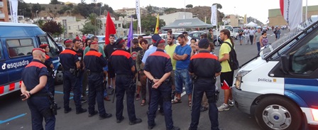 Imatge de la protesta contra el conseller Puig / Foto: JFG
