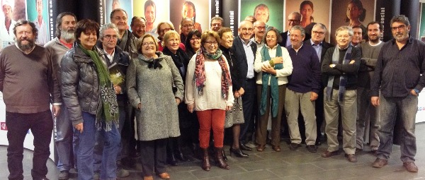 Representants de les entitats blanencas amb Josep Marigó, Susana Ramajo i la regidora Amparo Ardanuy 