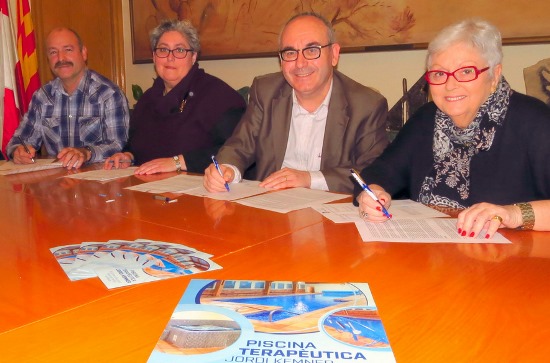 Moment de la firma del conveni / Ajuntament de Blanes
