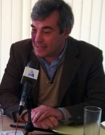 Joaquim torrecillas, hoy durante el encuentro con la prensa