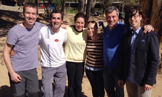 El candidat de CiU, Joaquim Torrecillas amb simpatitzants i militants de CiU a l'aplec del Vilar d'enguany