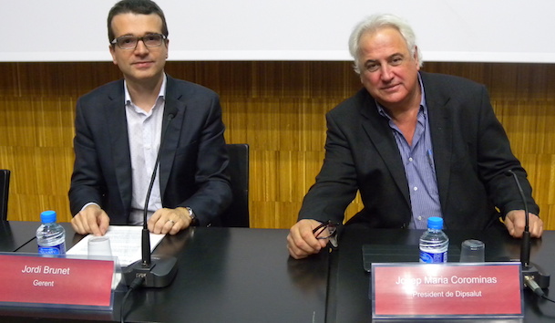 A l’esquerra, Jordi Brunet (gerent de Dipsalut) i a la dreta, Josep Maria Corominas (president de Dipsalut)