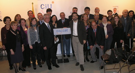 El candidats blanencs de CiU amb Oriol Pujol, avui a la Casa Saladrigas