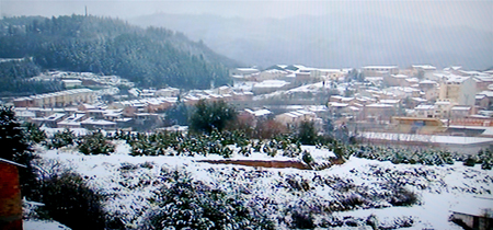 La neu ha quallat a Sant Hilari Sacalm