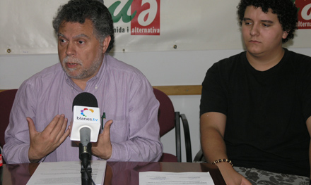 Joan Salmerón y Facundo Díaz,ayer en la sede de EUiA
