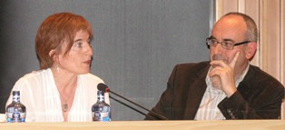 Los concejales del PSC Lourdes Fàbrega y Josep Marigó