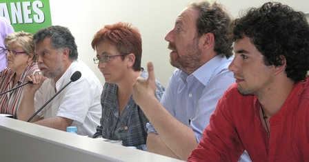 De izquierda a derecha Marián Anguita, Joan Salmerón, Amparo Ardanuy, Francisco Martínez y Víctor Catalán
