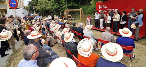 Acte de campanya del PSC Blanes al Parc de la Mina Cristal·lina, ahir dissabte