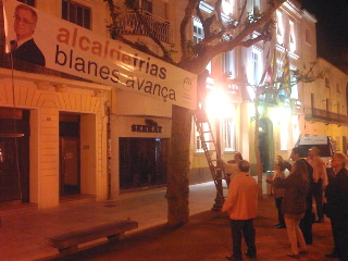 CiU colocó pancartas en el Passeig de Dintre