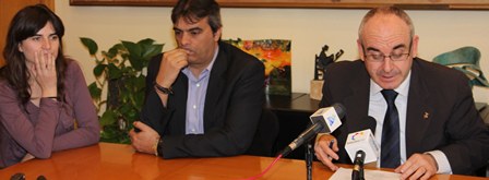 Marigó va estar acompanyat per varis regidors de l'equip de govern / Foto: Joaquim Robert