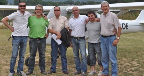 De izquierda a derecha, Francesc Bou, Alber Larrégola, J.M. Lega, J.M. de Vega, Domingo Parejo y Joan Dormua