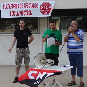 Las personas que intervinieron en representación de las organizaciones convocantes del acto