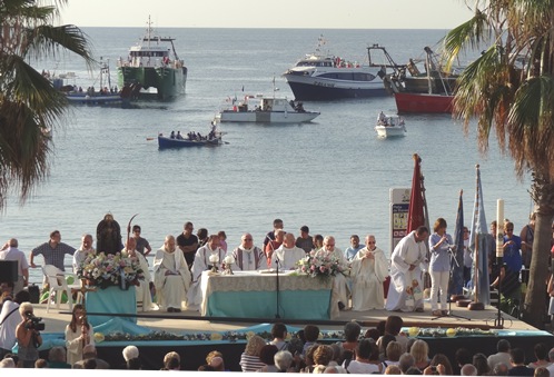 Els pescadors de Blanes també han participat en la celebració