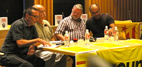 Les persones que van intervenir a la presentació del llibre