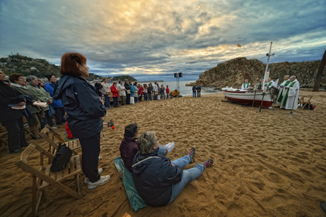 La missa ha estat presidida per una imatge de la Mare de Déu del Vilar / Foto: Juan Laguna