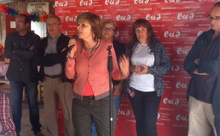 La diputada Mercè Civit durant el seu parlament