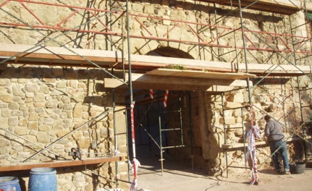 Imatge de les obres de restauració