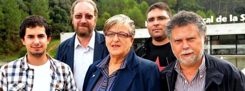 D'esquerra a dreta Víctor Catalan, Francisco Martínez, Mirián Aguita, Joan Salmerón i Miguel Gracia