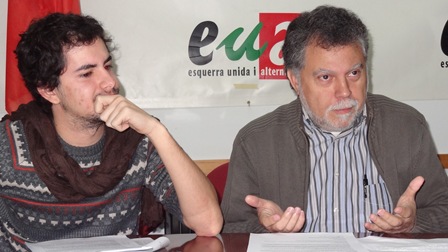Los concejales Víctor Catalán y Joan Salmerón, hoy durante la rueda de prensa / Foto: JFG - Blanesaldia